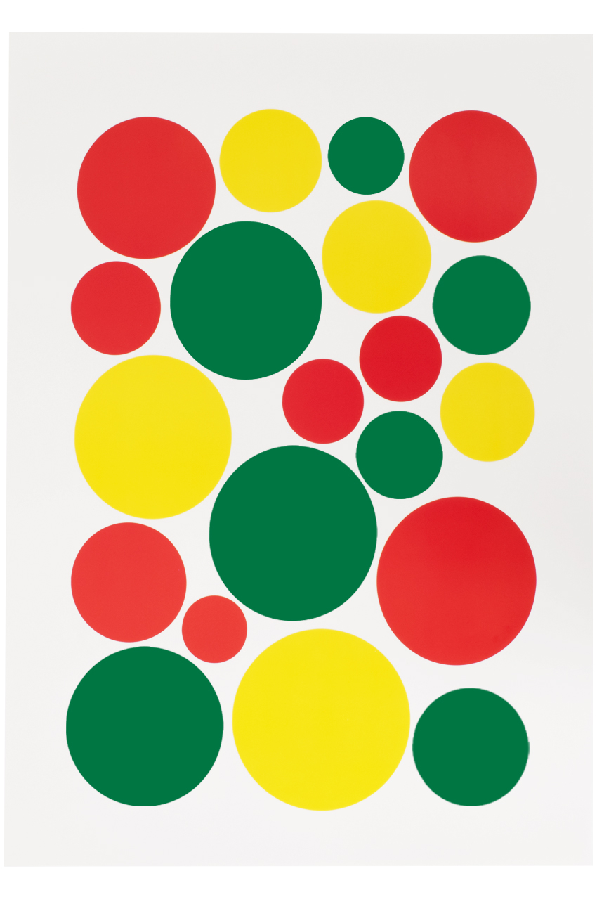 Raamsticker confetti snippers 35 x 50 cm.