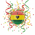 Vastelaovend button met confetti