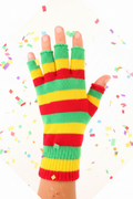 Vingerloze handschoen confetti eromheen